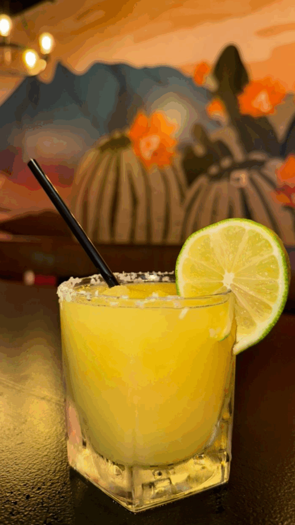 Orange Black Modern Bar Happy Hour Promotion Food & Drinks Instagram Story